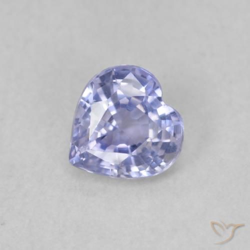 0.44ct Натуральный Светло-синий Сапфир, Сердце, Чистота VS