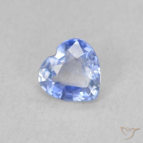 0.35ct Натуральный Пастельно-синий Сапфир, Сердце, Чистота VS