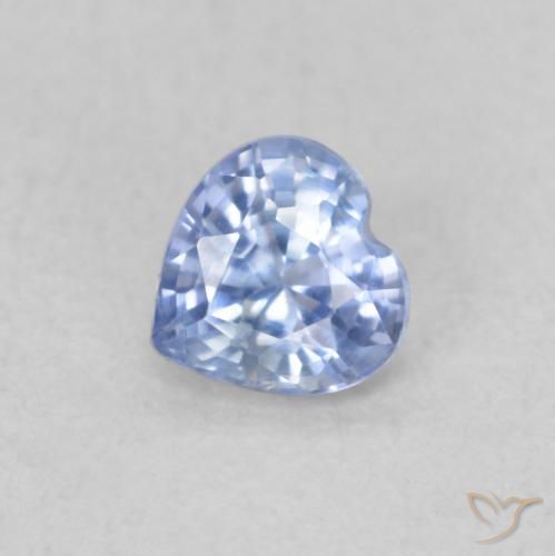 0.36ct Натуральный Пастельно-синий Сапфир, Сердце, VVS-VS