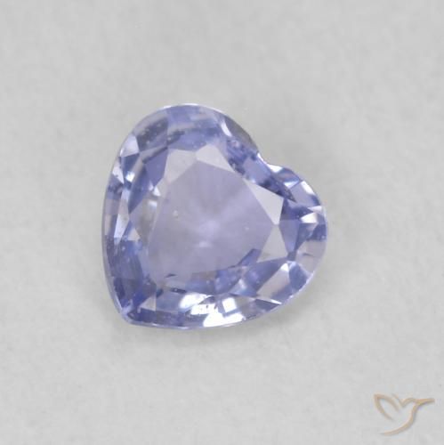 0.37ct Натуральный Пастельно-синий Сапфир, Сердце, Чистота VS