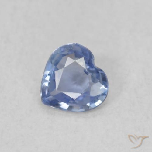 0.22ct Натуральный Светло-пурпурно-синий Сапфир, Сердце, Чистота VS