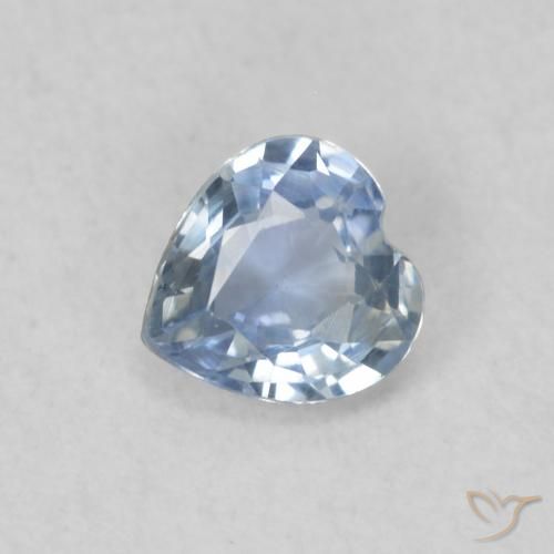 0.33ct Натуральный Светло-синий Сапфир, Сердце, Чистота VS