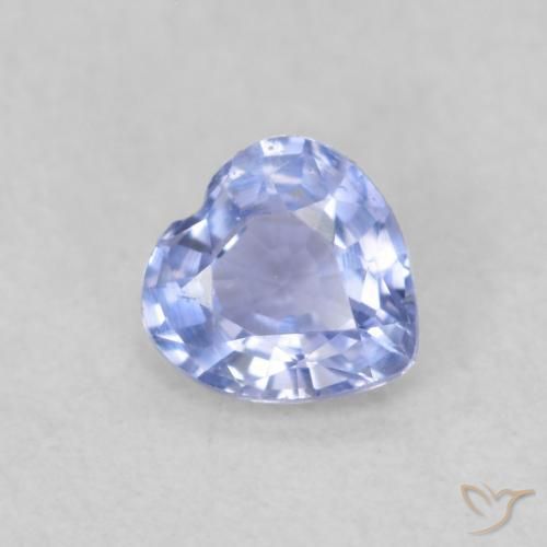 0.35ct Натуральный Светло-синий Сапфир, Сердце, VVS-VS