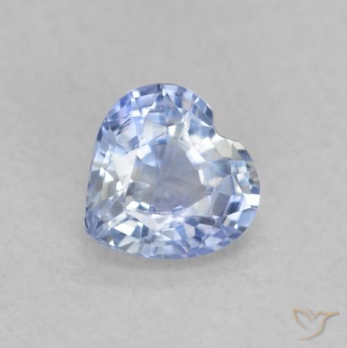 0.44ct Натуральный Пастельно-синий Сапфир, Сердце, VVS-VS