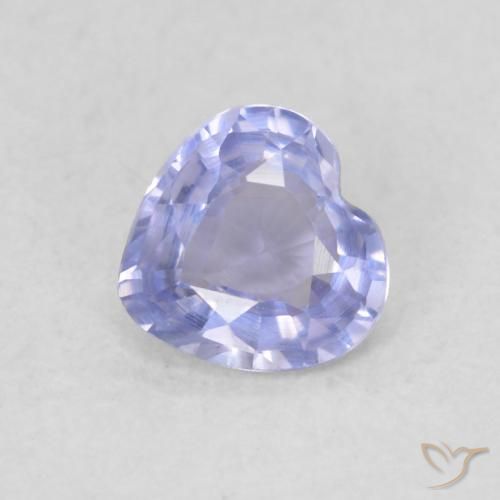 0.36ct Натуральный Светло-синий Сапфир, Сердце, VVS-VS