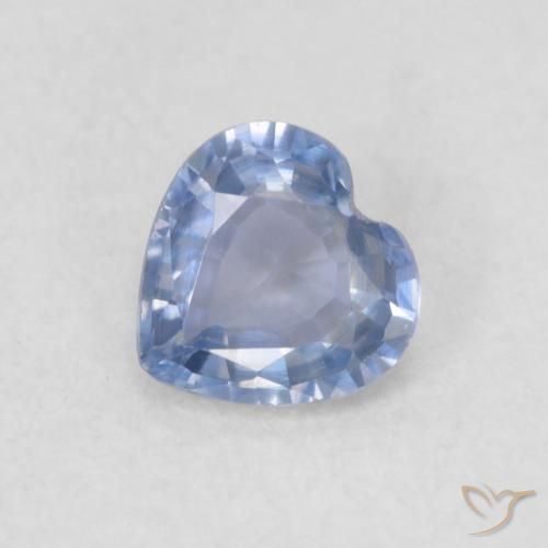 0.32ct Натуральный Светло-пурпурно-синий Сапфир, Сердце, VVS-VS