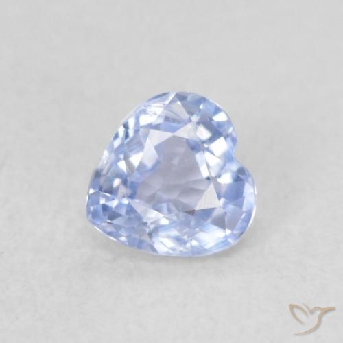 0.36ct Натуральный Пастельно-синий Сапфир, Сердце, VVS-VS