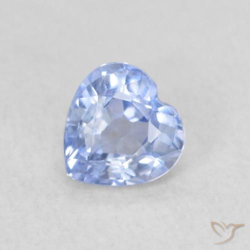 0.35ct Натуральный Пастельно-синий Сапфир, Сердце, VVS-VS