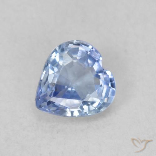 0.35ct Натуральный Светло-пурпурно-синий Сапфир, Сердце, VVS-VS