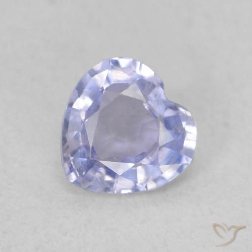 0.38ct Натуральный Светло-пурпурно-синий Сапфир, Сердце, Чистота VS