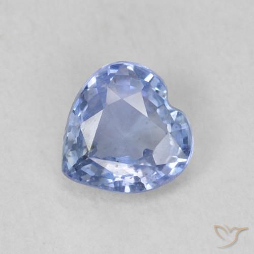 0.33ct Натуральный Светло-синий Сапфир, Сердце, Чистота VS