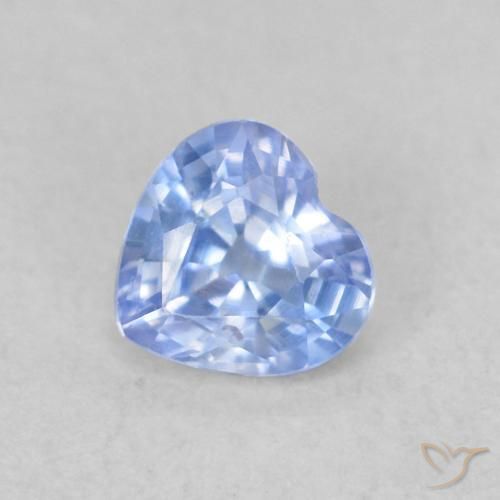 0.35ct Натуральный Светло-пурпурно-синий Сапфир, Сердце, Чистота VS