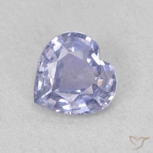 0.38ct Натуральный Светло-синий Сапфир, Сердце, Чистота VS