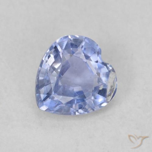 0.37ct Натуральный Пастельно-синий Сапфир, Сердце, Чистота VS