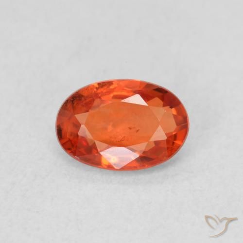 0.58ct Натуральный Огонь Оранжевый Сапфир, Овал, Чистота VS
