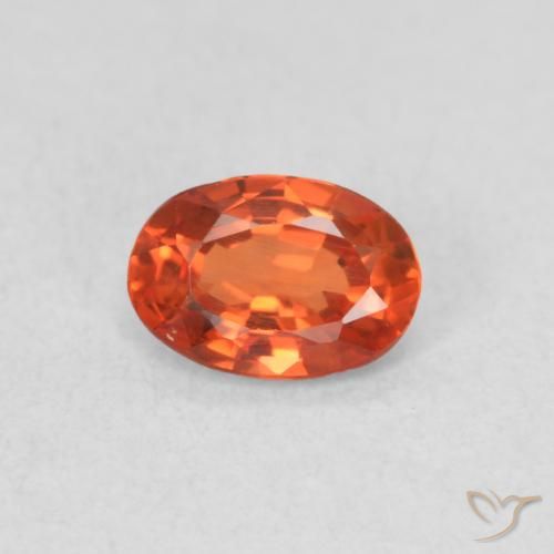 0.51ct Натуральный Теплый апельсин Сапфир, Овал, VVS-VS