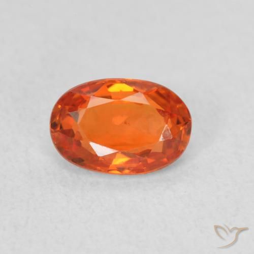 0.64ct Натуральный Средний апельсин Сапфир, Овал, Чистота VS