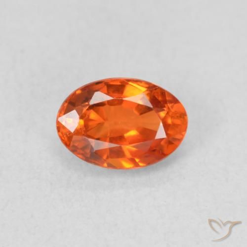 0.63ct Натуральный Огонь Оранжевый Сапфир, Овал, Чистота VS