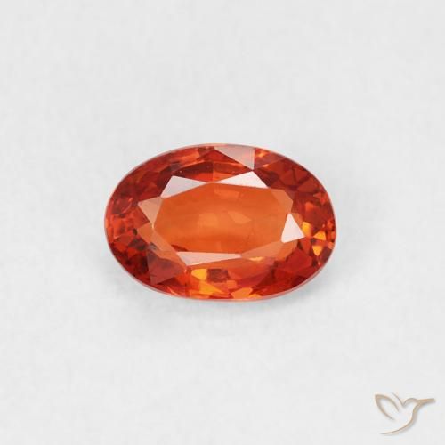 0.59ct Натуральный Интенсивный красный Сапфир, Овал, Чистота VS