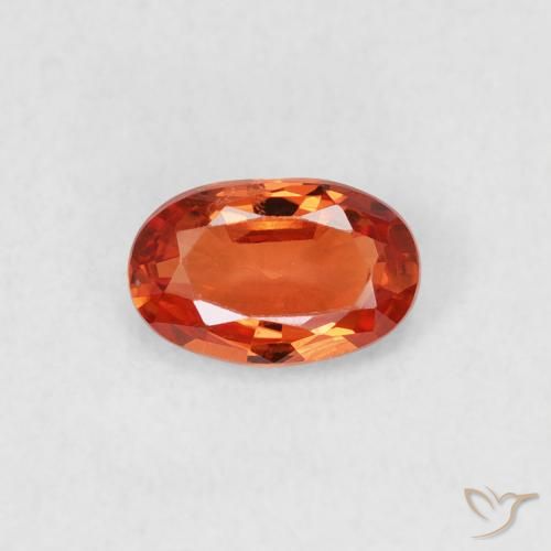 0.53ct Натуральный Средний апельсин Сапфир, Овал, Чистота VS