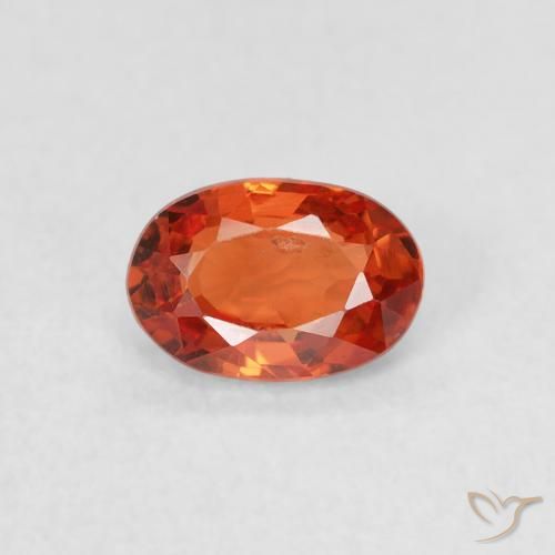 0.63ct Натуральный Огонь Оранжевый Сапфир, Овал, Чистота VS
