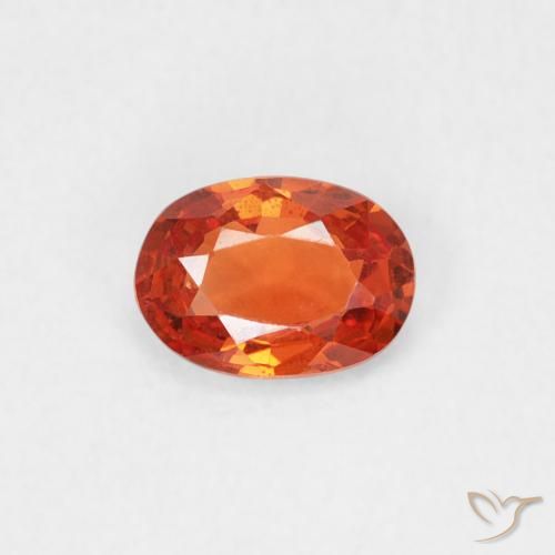 0.50ct Натуральный Теплый апельсин Сапфир, Овал, Чистота VS