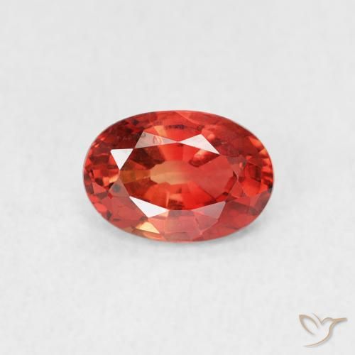 0.68ct Натуральный Средний красный Сапфир, Овал, VVS-VS