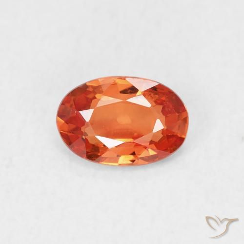 0.61ct Натуральный Средний апельсин Сапфир, Овал, VVS-VS