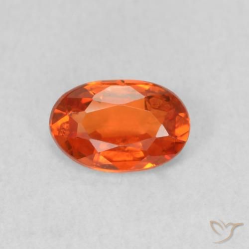 0.51ct Натуральный Средний апельсин Сапфир, Овал, Чистота VS