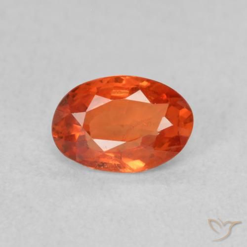 0.52ct Натуральный Средний апельсин Сапфир, Овал, Чистота VS