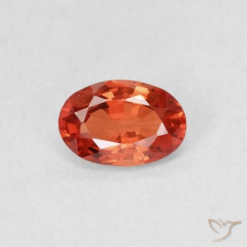 0.64ct Натуральный Ярко-малиновый красный Сапфир, Овал, VVS-VS