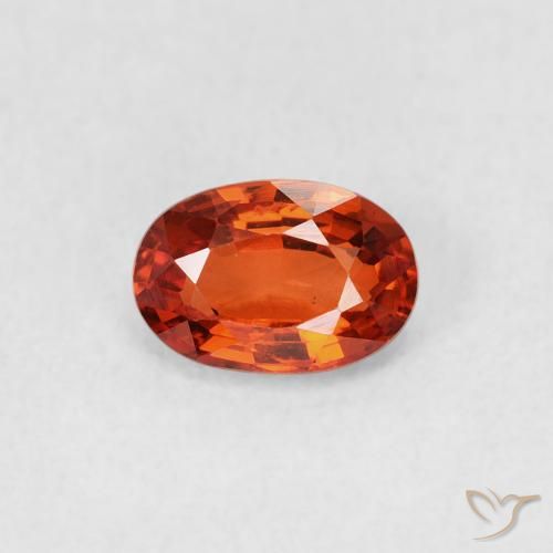 0.68ct Натуральный Красновато-оранжевый Сапфир, Овал, VVS-VS