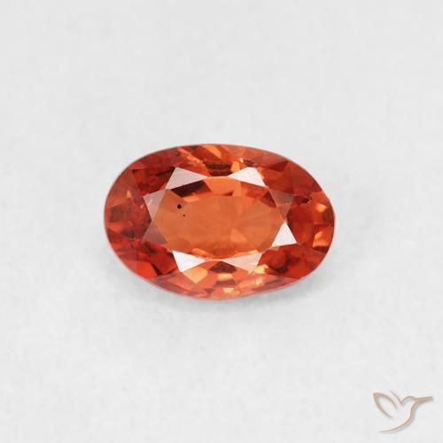 0.60ct Натуральный Огонь Оранжевый Сапфир, Овал, Чистота VS