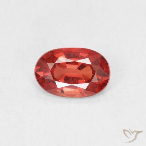 0.51ct Натуральный Ярко-малиновый красный Сапфир, Овал, Чистота VS