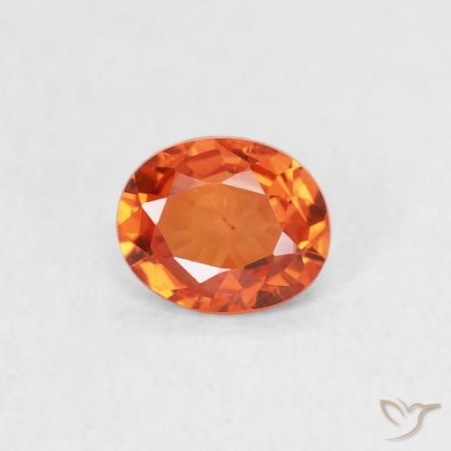 0.49ct Натуральный Огонь Оранжевый Сапфир, Овал, Чистота VS