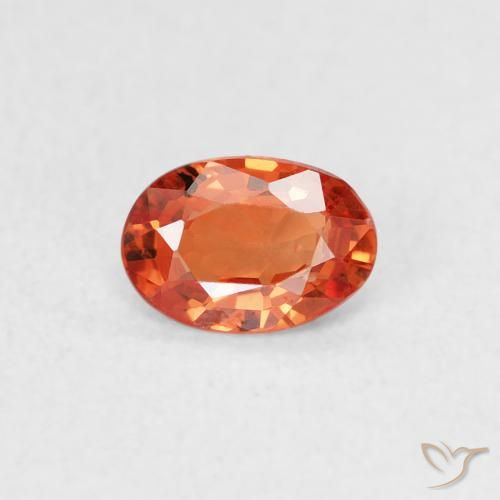 0.48ct Натуральный Огонь Оранжевый Сапфир, Овал, Чистота VS