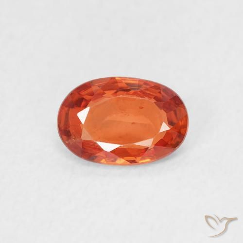 0.55ct Натуральный Красновато-оранжевый Сапфир, Овал, Чистота VS