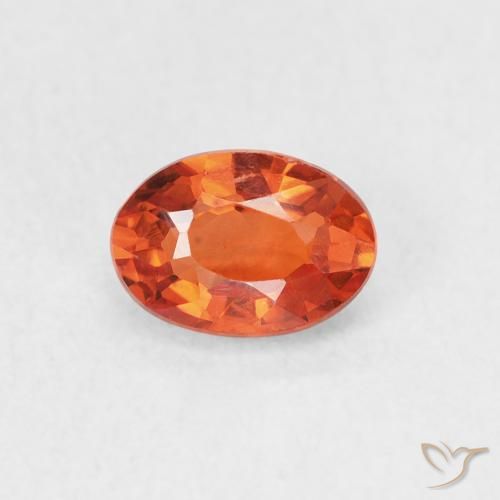 0.73ct Натуральный Огонь Оранжевый Сапфир, Овал, Чистота VS