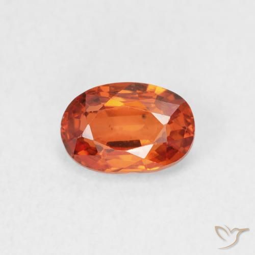 0.68ct Натуральный Средний апельсин Сапфир, Овал, Чистота VS