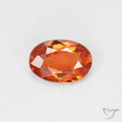 0.52ct Натуральный Янтарный Апельсин Сапфир, Овал, VVS-VS