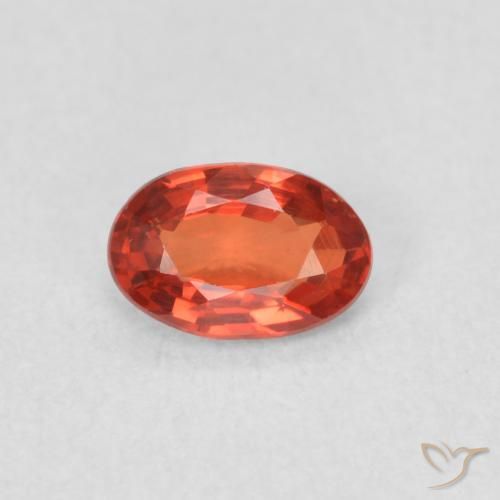 0.58ct Натуральный Средний красный Сапфир, Овал, VVS-VS