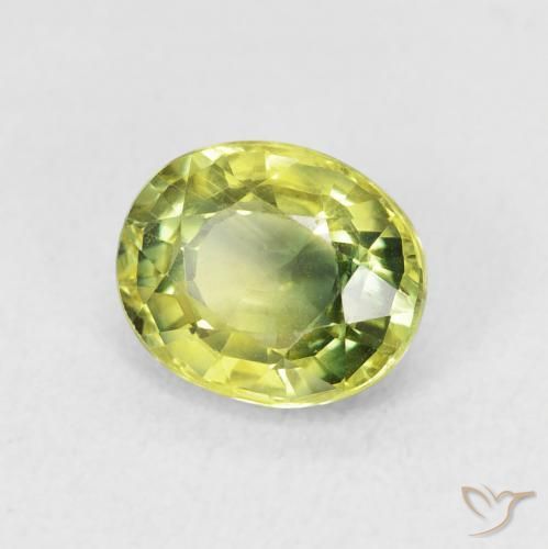 2.00 карата, натуральный Medium Light Green Сапфир, Овал, VVS-VS