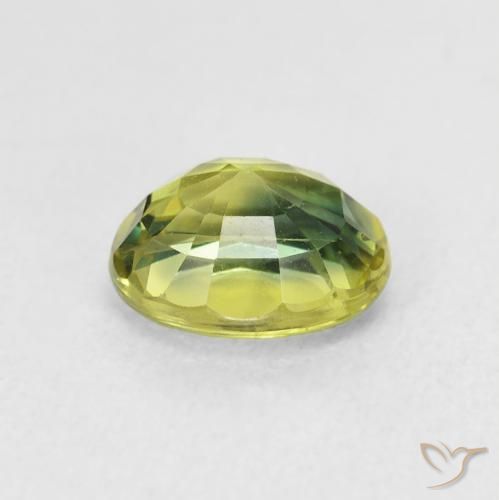 2.00 карата, натуральный Medium Light Green Сапфир, Овал, VVS-VS