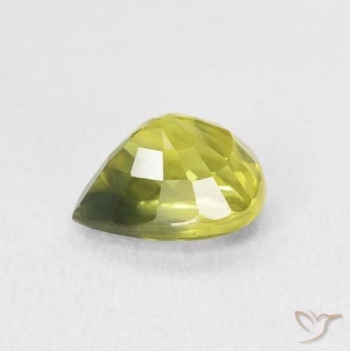1.99 карата, натуральный Средний желтый Сапфир, Форма груши, VVS-VS