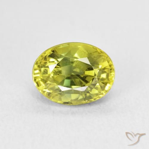 2.93ct Натуральный Средний желтый Сапфир, Овал, VVS-VS