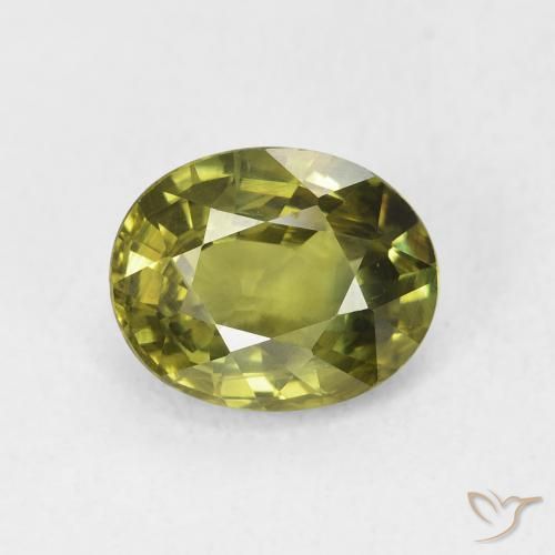2.25ct Натуральный Темно-зеленый Сапфир, Овал, VVS-VS