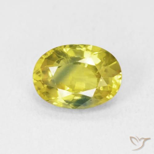 2.71ct Натуральный Средний желтый Сапфир, Овал, Чистота VS