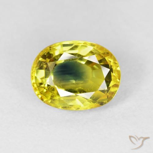 3.12ct Натуральный Земляное золото Сапфир, Овал, Чистота VS