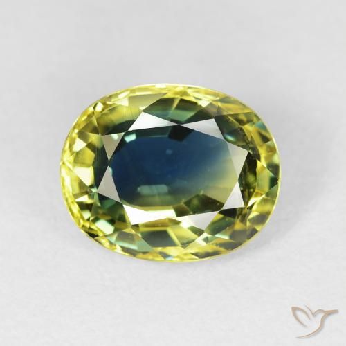 4.18ct Натуральный Многоцветный Сапфир, Овал, Чистота VS