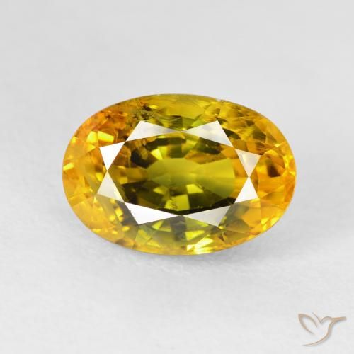 5.95ct Натуральный Темное золото Сапфир, Овал, Чистота VS